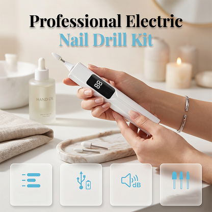 💅 Salonkwaliteit Thuis – LED Display Nagelboor met Instelbare Snelheid & Precisie Bits. UK Voorraad