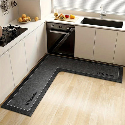 💧 Voorkom uitglijden op natte keukenvloeren — deze L-vormige keukenmat absorbeert snel water en vet, blijft stevig liggen en ontlast je voeten tijdens het koken. 🏠