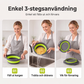 🥗 3-Delige inklapbare vergietenset met lekbodem – Ruimtebesparende keukenzeven voor fruit, pasta & groenten