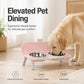🐱🐶 Op de grond eten is slecht voor de nek van uw kat of hond – Verhoogde Dubbele Voerbak | Afneembare RVS Bakjes | 4 Kleuren | 32×19×15 cm 🐱🐶🥣