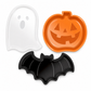 Halloween snoepborden in pompoen-, spook- en vleermuisvorm, PP-kunststof fruitschalen en decoratieve snackschaaltjes