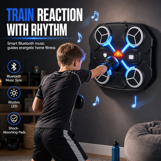 Elektronisch Muziek Bokskussen voor Kinderen met Ritme- en Reactietraining voor Thuisfitness en Stressverlichting