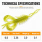 🦐 Drijvende garnalen softbaits van 6 cm, 8 stuks
