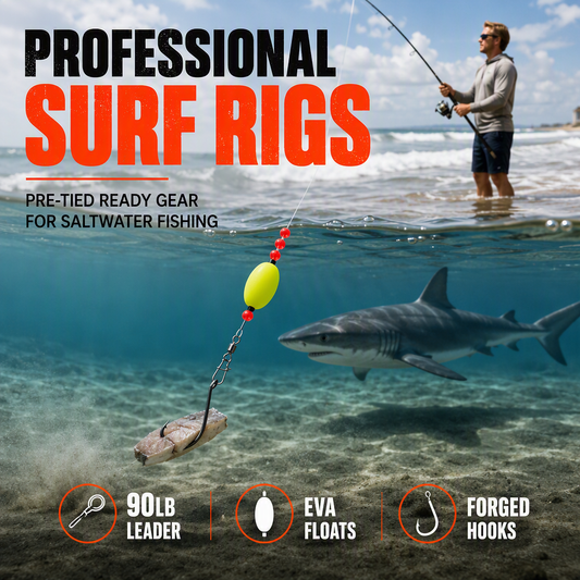 🎣 6-delige surfvisset met drijvers en voorgemonteerde haken