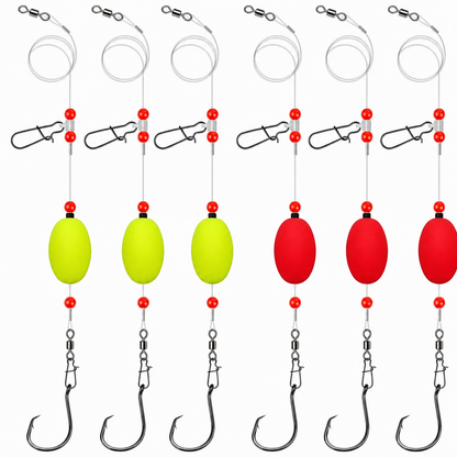 🎣 6-delige surfvisset met drijvers en voorgemonteerde haken
