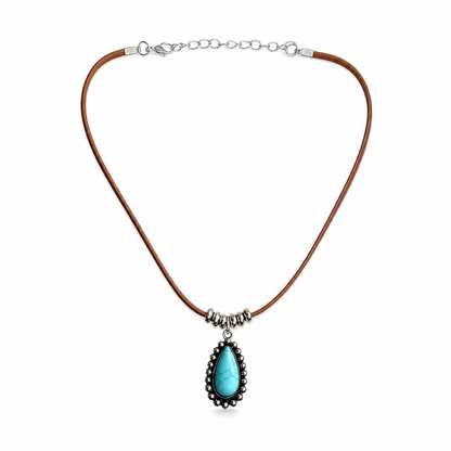 ⏳Limited-time 50% off⏰Vintage Bohemian Style Suede Layering Necklace for Women with Dragonfly or Waterdrop Pendant🦋📿