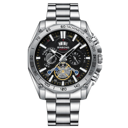 ⏳Tijdelijk 50% korting⏰Waterbestendig lichtgevend herenhorloge van roestvrij staal⌚