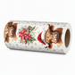 Kerst Highland Koe en Bloemen Cadeaupapier Rol 43x500cm Feestelijk Inpakpapier