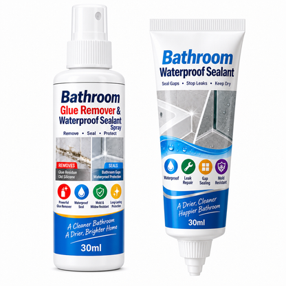 Set voor het verwijderen van lijmresten in de badkamer en waterdichte kit