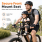 🚲👶Fietszitje voor Kinderen met Rugleuning & Kussen – Voor Mountainbikes, Veilig & Comfortabel Ouder-Kind Fietsen