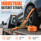🧰Extra stevige ratelband voor het vastzetten van lading, met spanner en dubbele haken, voor het vastzetten van bagage in auto’s en vrachtwagens