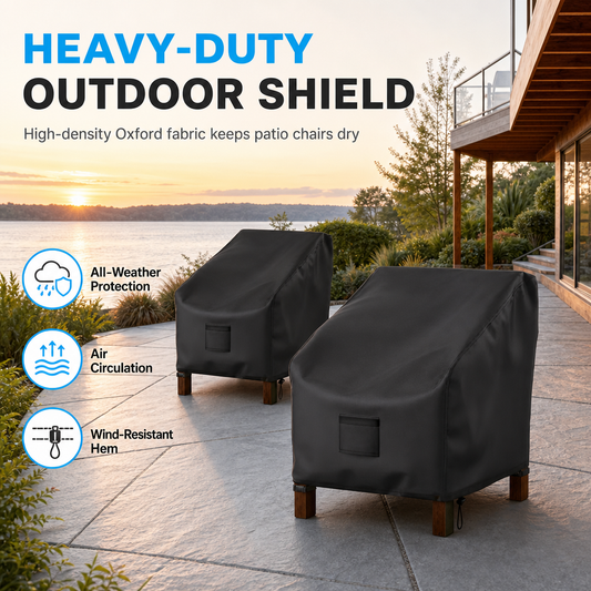 📢📢50% KORTING !! ⏰Waterdichte hoes voor terrasstoelen, zonwerende en stofdichte meubelhoes voor tuinstoelen en banken