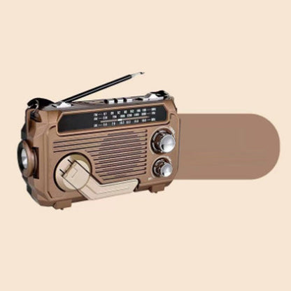Multifunctionele draagbare radio met handzwengel en zaklamp