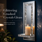 Set van 2 Zilveren Spiegel Kristal Kandelaars met Acryl Crushed Diamonds