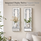 Set van 2 Zilveren Spiegel Kristal Kandelaars met Acryl Crushed Diamonds