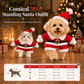 Kerstkostuum voor Honden en Katten – Feestelijke Kerstman Outfit met Sneeuwvlokken Cape