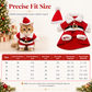 Kerstkostuum voor Honden en Katten – Feestelijke Kerstman Outfit met Sneeuwvlokken Cape