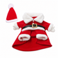 Kerstkostuum voor Honden en Katten – Feestelijke Kerstman Outfit met Sneeuwvlokken Cape