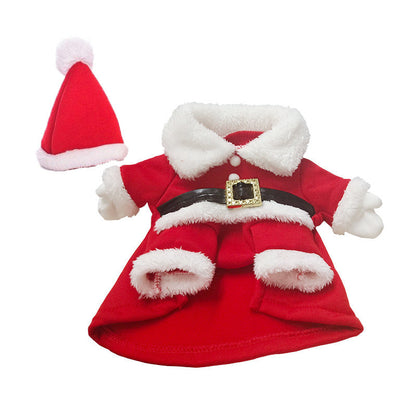 Kerstkostuum voor Honden en Katten – Feestelijke Kerstman Outfit met Sneeuwvlokken Cape