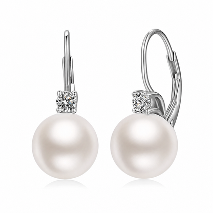 Elegante imitatieparel- en zirkonia-hangende oorbellen voor dames, modieuze sieraden voor elke dag