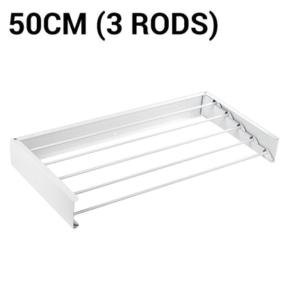 💥🧺 50% KORTING! Van kleine badkamer tot balkon: dit opvouwbare wandrek geeft je droogruimte zonder ruimteverlies. Tot 30 kg, 50/60/80 cm, 3/4/5 stangen!