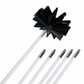 Rotary Chimney and Dryer Duct Cleaning Brush Kit with Flexible Rods and Nylon Brush Head for Boiler and Pipe Cleaning