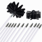 Rotary Chimney and Dryer Duct Cleaning Brush Kit with Flexible Rods and Nylon Brush Head for Boiler and Pipe Cleaning