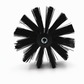 Rotary Chimney and Dryer Duct Cleaning Brush Kit with Flexible Rods and Nylon Brush Head for Boiler and Pipe Cleaning