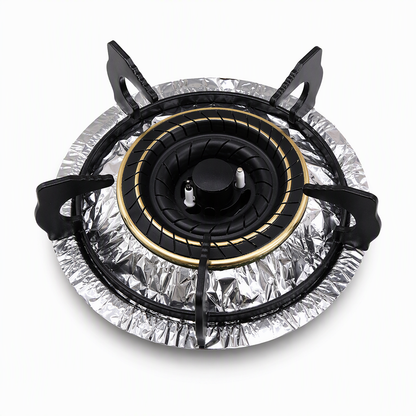 ⏳ Tijdelijke aanbieding! ⏰ 10 stuks aluminiumfolie gasfornuis beschermers – Houd je kookplaat schoon & beschermd met diepe lekbak 🍳