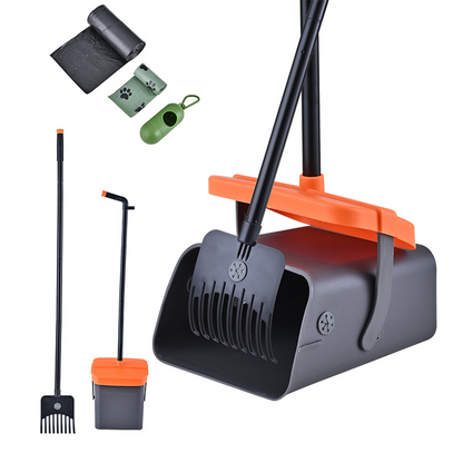 Hondenpoepschep set met lange steel