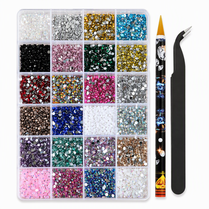 24-delige Nagelkunst Steentjes Set