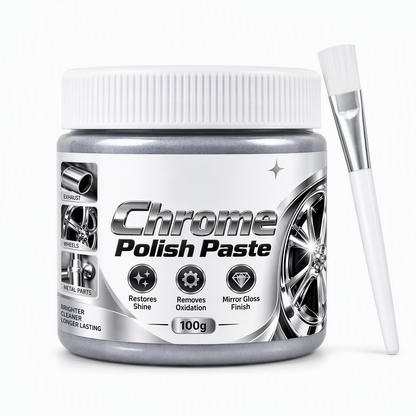 ✨ 50% korting! Chroom polijstpasta met precisieborstel – herstelt spiegelglans, verwijdert roest & watervlekken. Krasvrij & universeel voor velgen & armaturen! 💪🧴