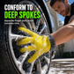 Verdikte Pluche Vijfvingerige Autowashandschoen met Sandwich Mesh voor Autoreiniging en Huishoudelijk Gebruik