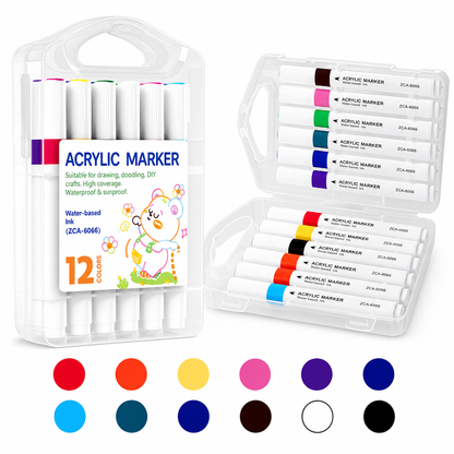 📢📢50% KORTING !! ⏰Acrylverf Stiften Set met Opbergetui voor Tekenen