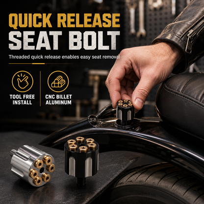📢📢 50% KORTING!! ⏰ CNC Quick-Release Zadelbout voor Motorfiets – 6 mm Bevestigingsschroef