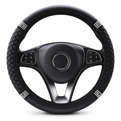 💎 TIJDELIJK 50% KORTING! ✨ Stuurhoes met Strass-steentjes – Fonkelend, Gewatteerd, Luxe 🚗