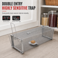 Automatic Double Door Pass Through Humane Rat Trap Cage Galvanized Steel Mouse Catcher for Home Use